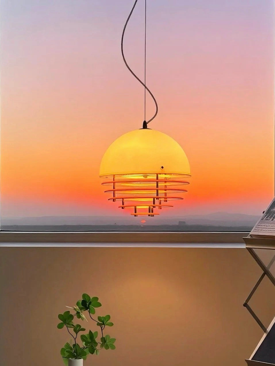 Minimalistyczna lampa wisząca Sunset Bauhaus