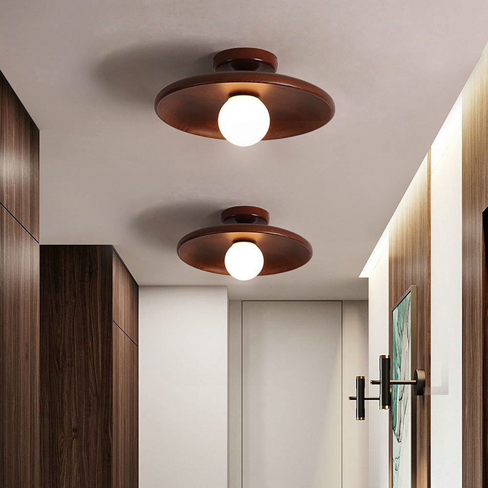 Moderne plafondlamp met metalen schotel