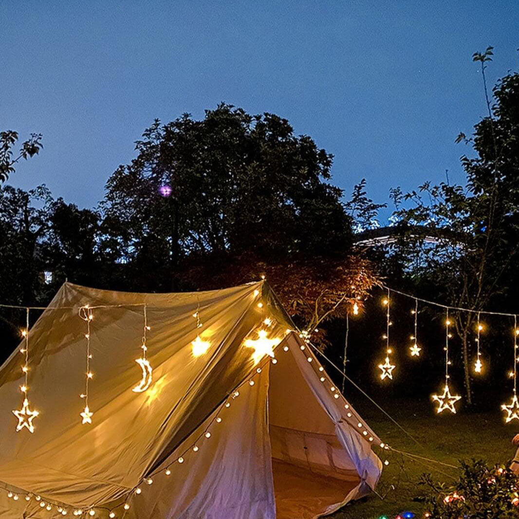 Solarna girlanda świetlna gwiazdy i księżyce