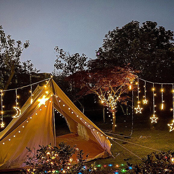 Solarna girlanda świetlna gwiazdy i księżyce