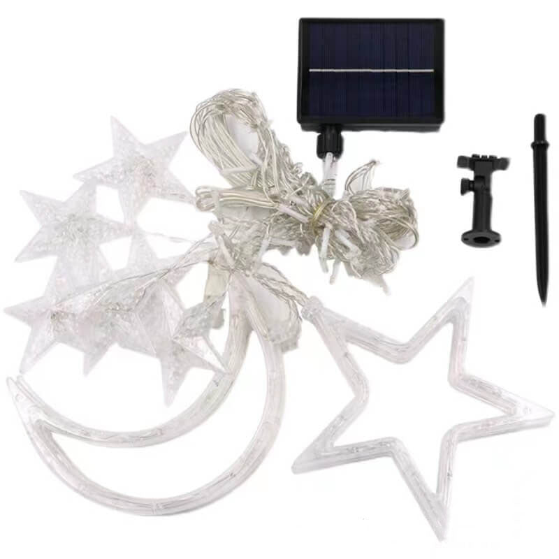 Solarna girlanda świetlna gwiazdy i księżyce