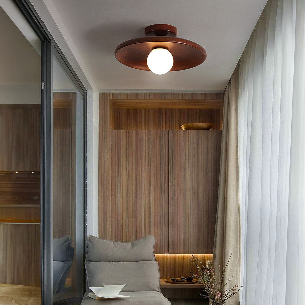 Moderne plafondlamp met metalen schotel
