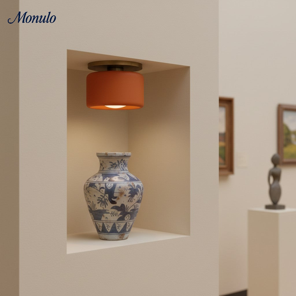 Nowoczesna porcelanowa lampa sufitowa montowana na płasko