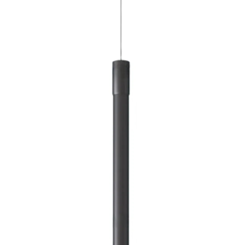 Minimalistyczna liniowa lampa wisząca LED przy łóżku