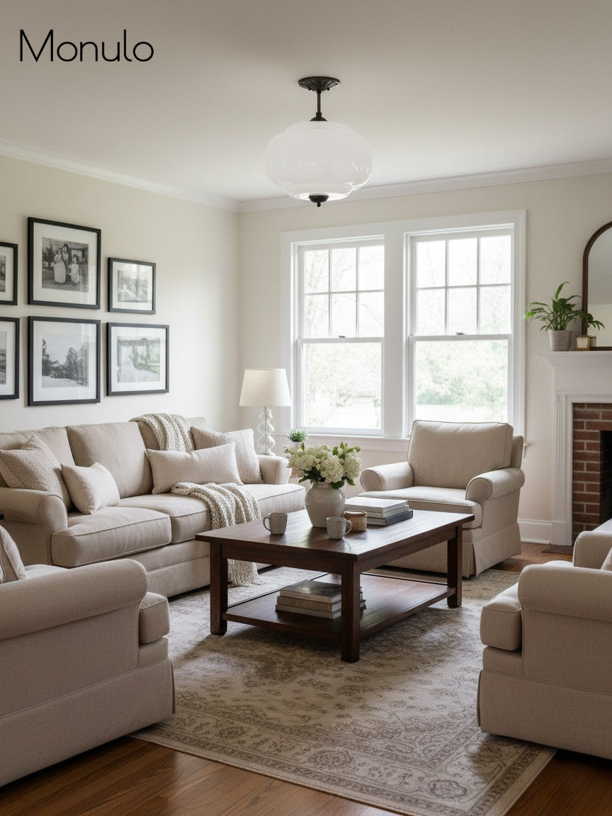 Klasyczna lampa wisząca w kształcie dyni szklana półpłaska