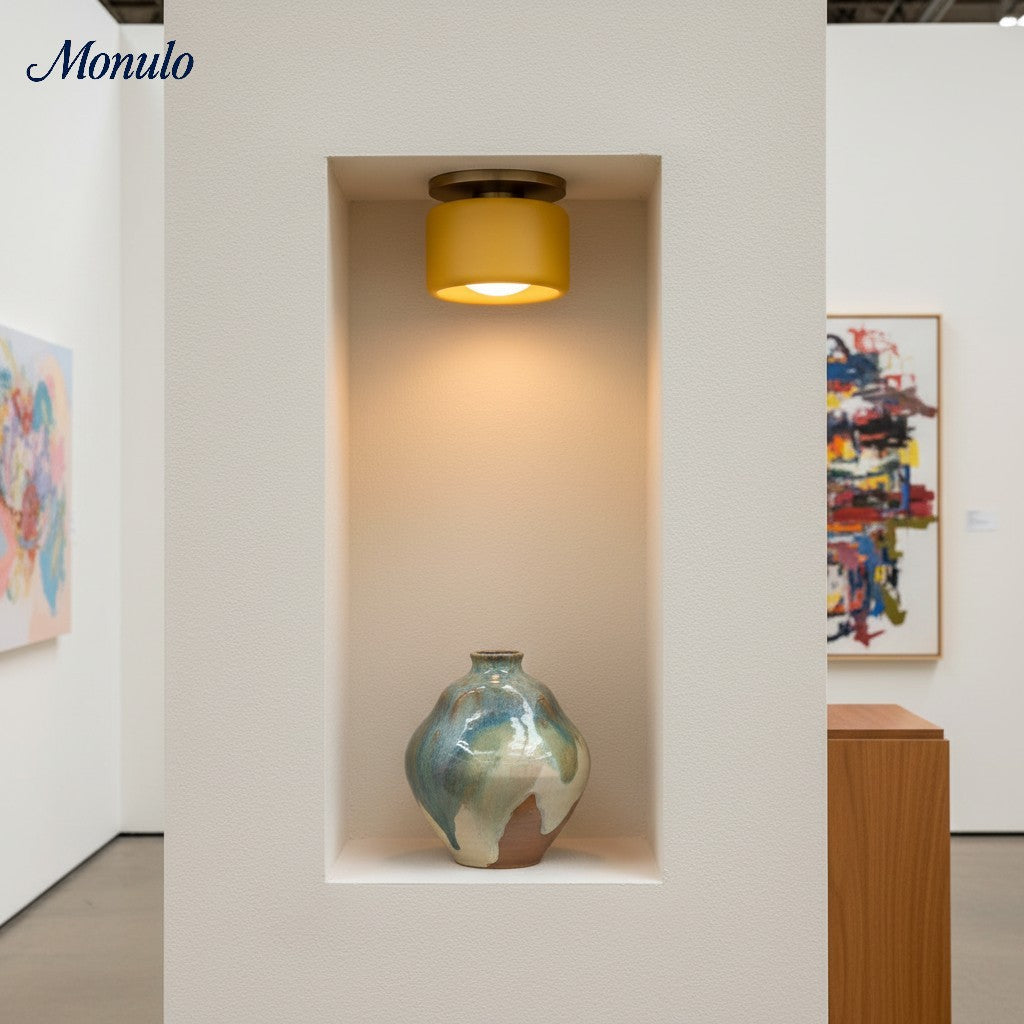 Nowoczesna porcelanowa lampa sufitowa montowana na płasko