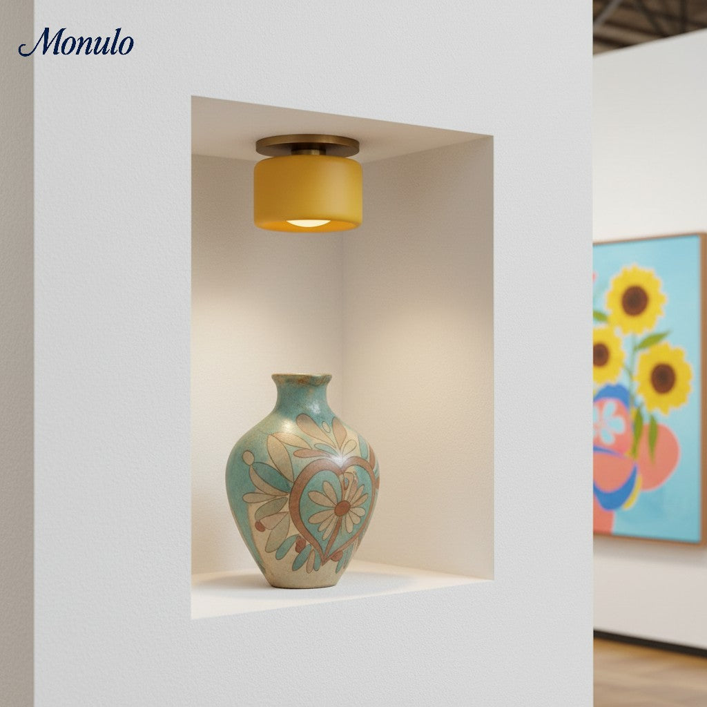 Nowoczesna porcelanowa lampa sufitowa montowana na płasko