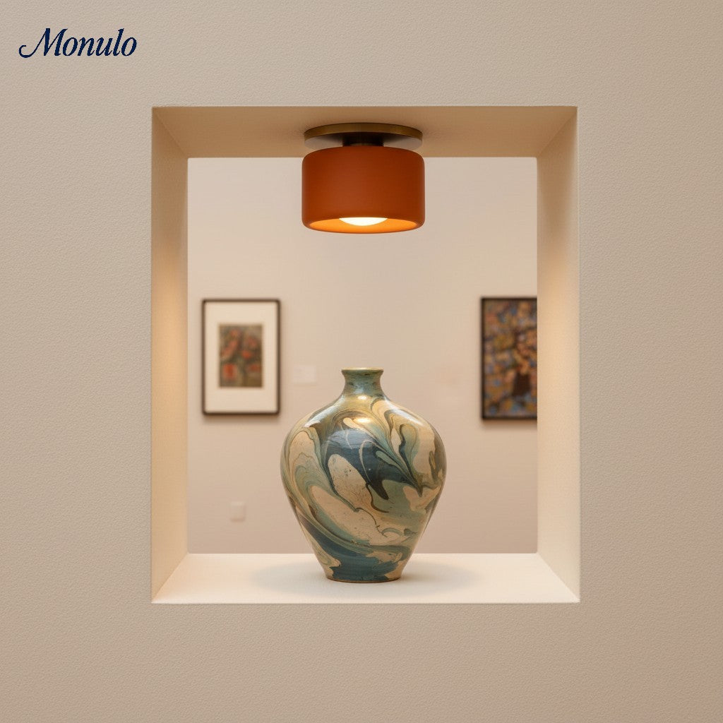 Nowoczesna porcelanowa lampa sufitowa montowana na płasko