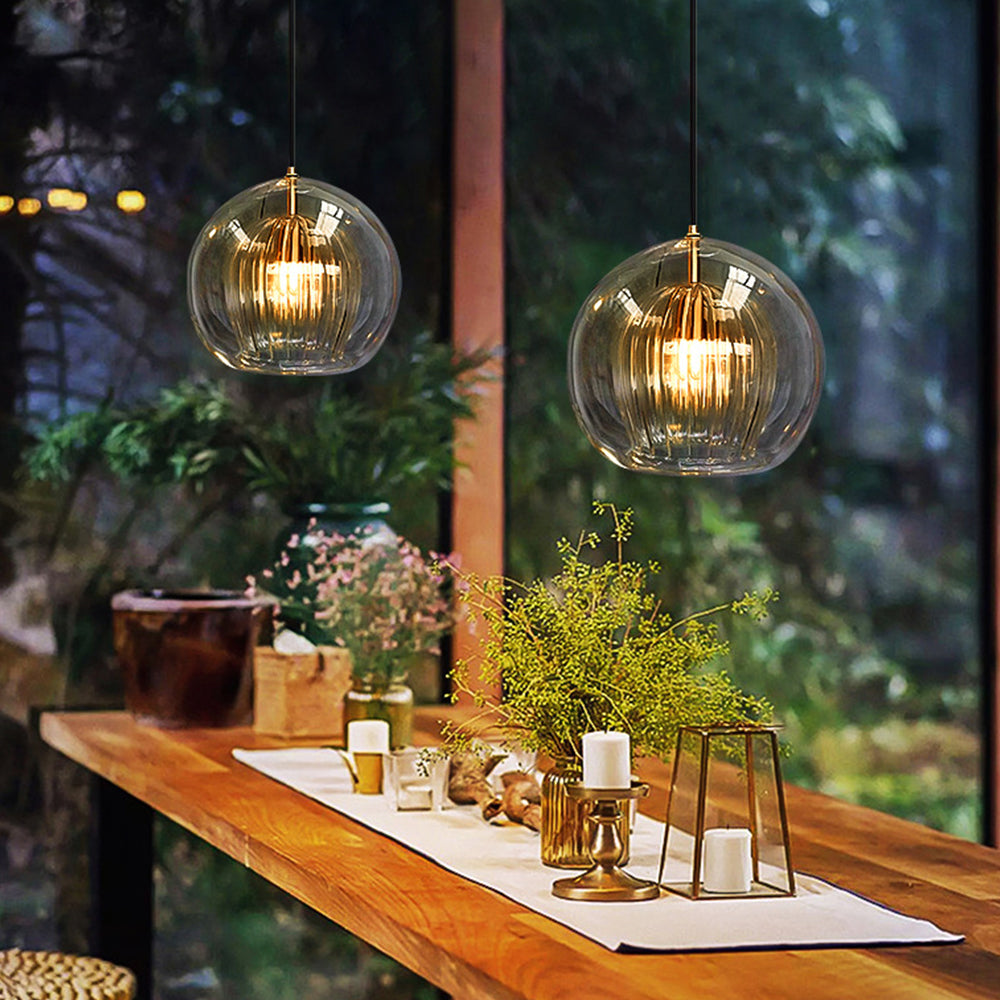 Elegante glazen hanglamp bol