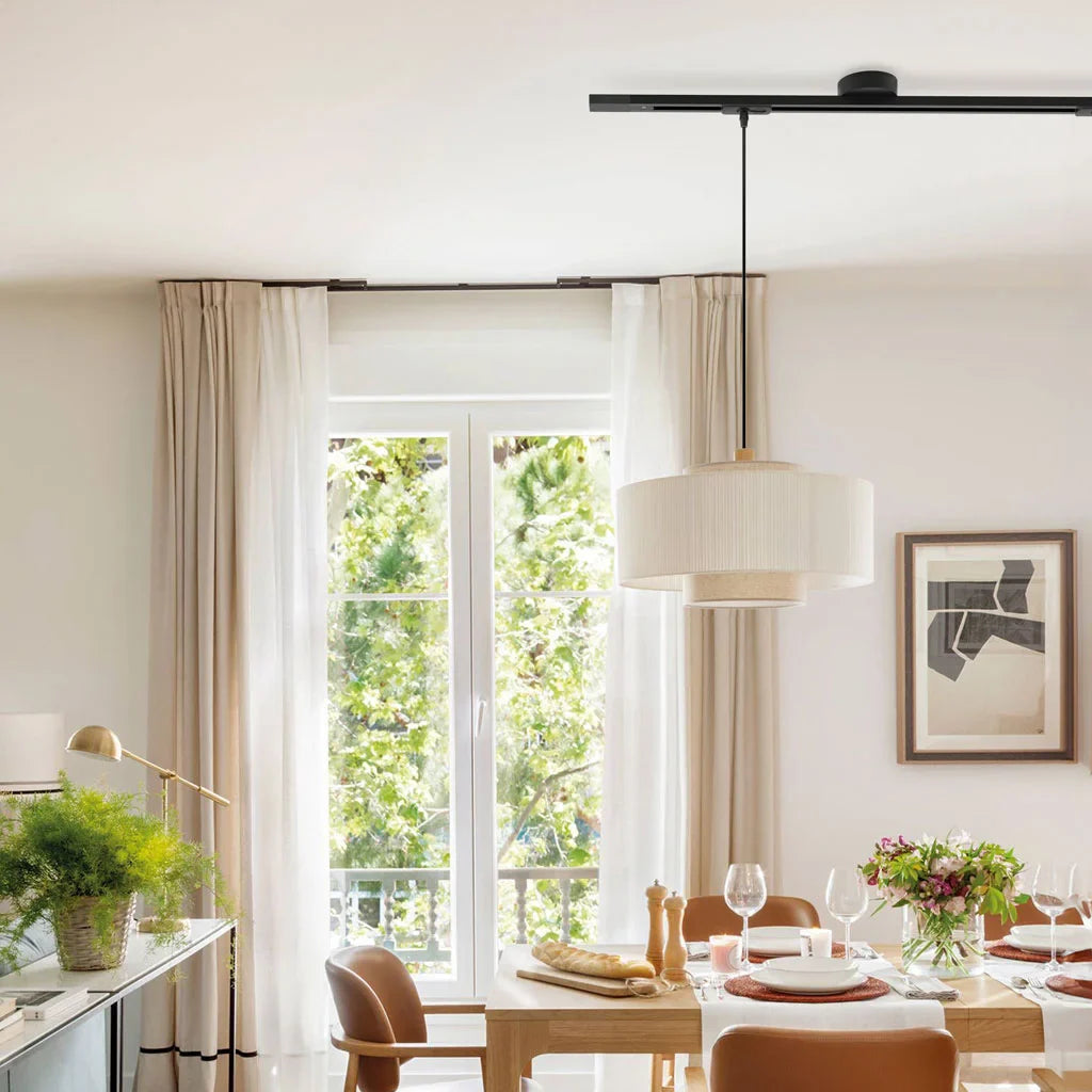 Verstelbare plafondrailhouder voor hanglamp