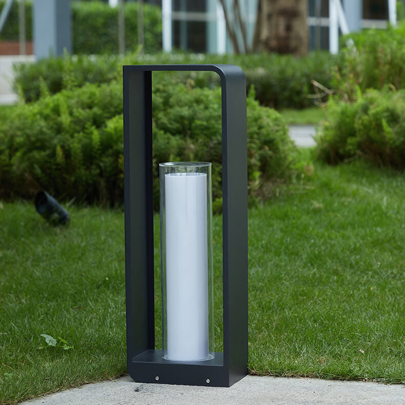 Modern freestanding solar outdoor lamp