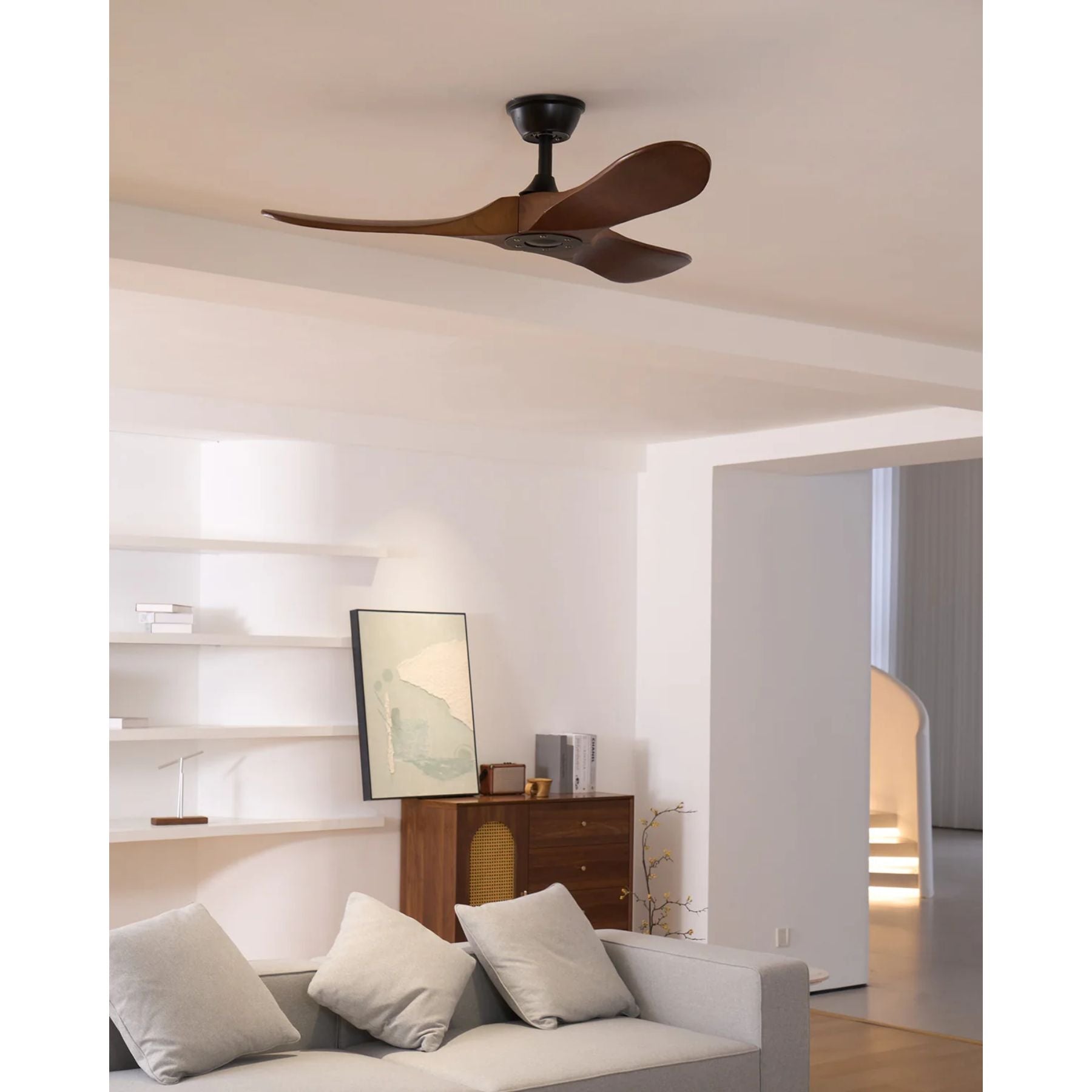 Modern wooden ceiling fan