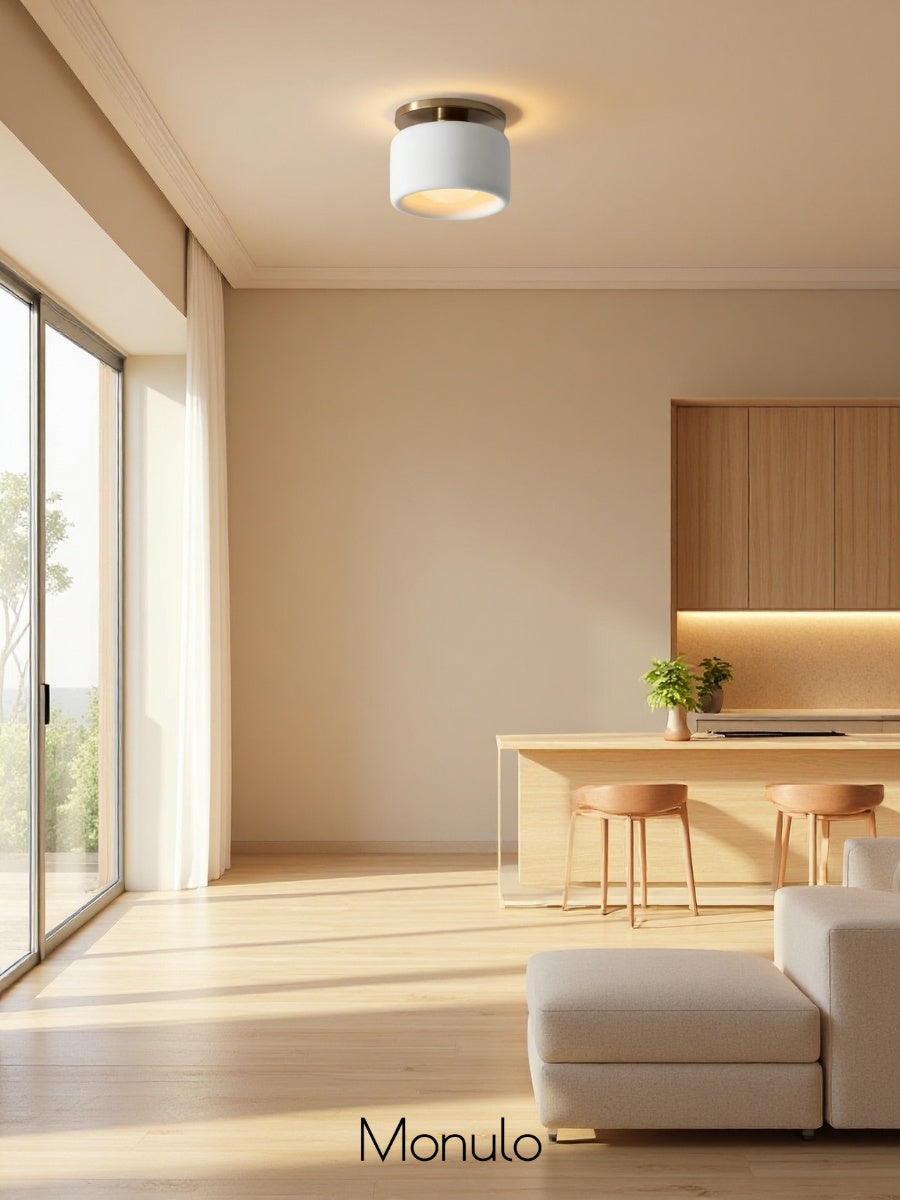 Nowoczesna porcelanowa lampa sufitowa montowana na płasko