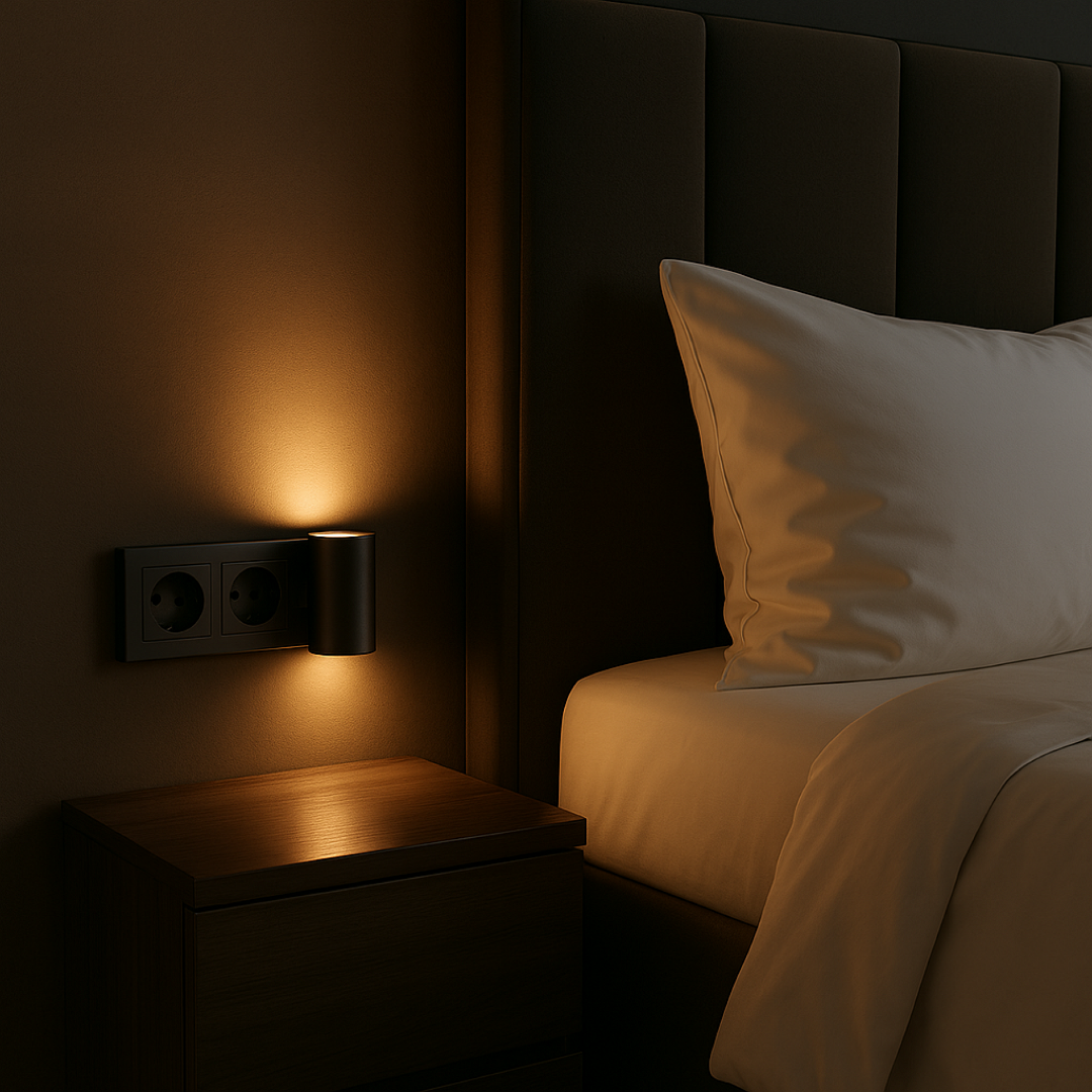 Stekkerbare LED-wandlamp met dimfunctie