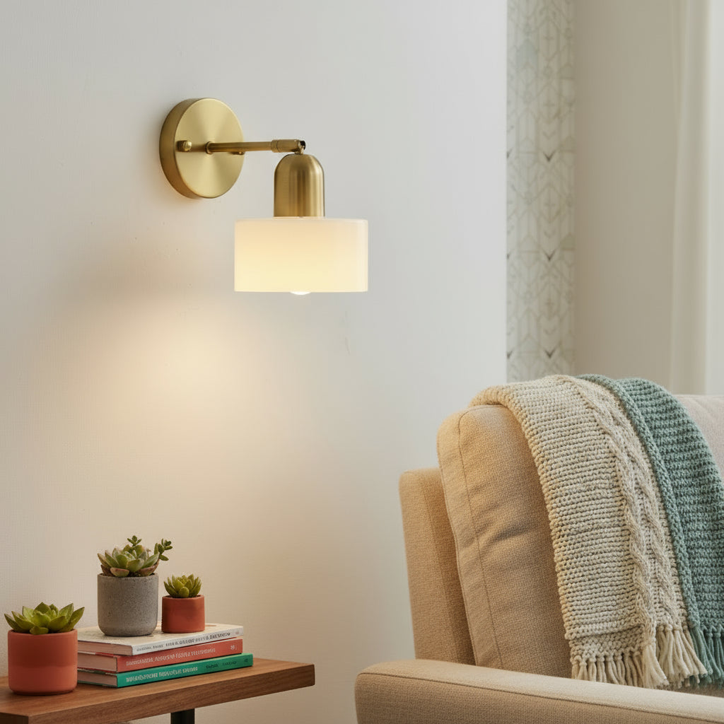 Klasyczny kolorowy szklany kinkiet Bauhaus