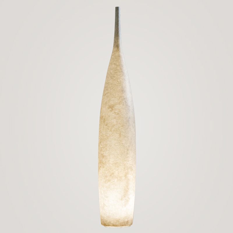 Floor lamp shaped like a bottle with textured surface