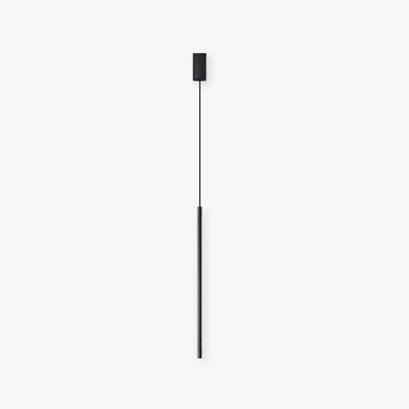 Minimalistyczna liniowa lampa wisząca LED przy łóżku