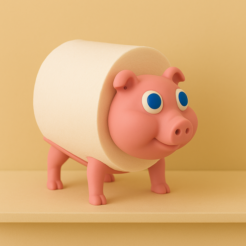 Animal-shaped toilet paper holder