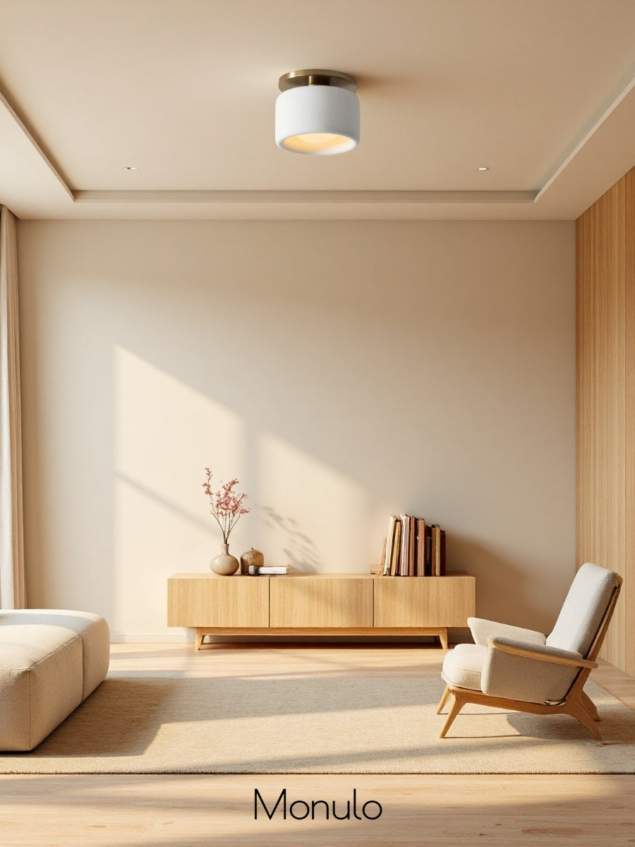 Nowoczesna porcelanowa lampa sufitowa montowana na płasko