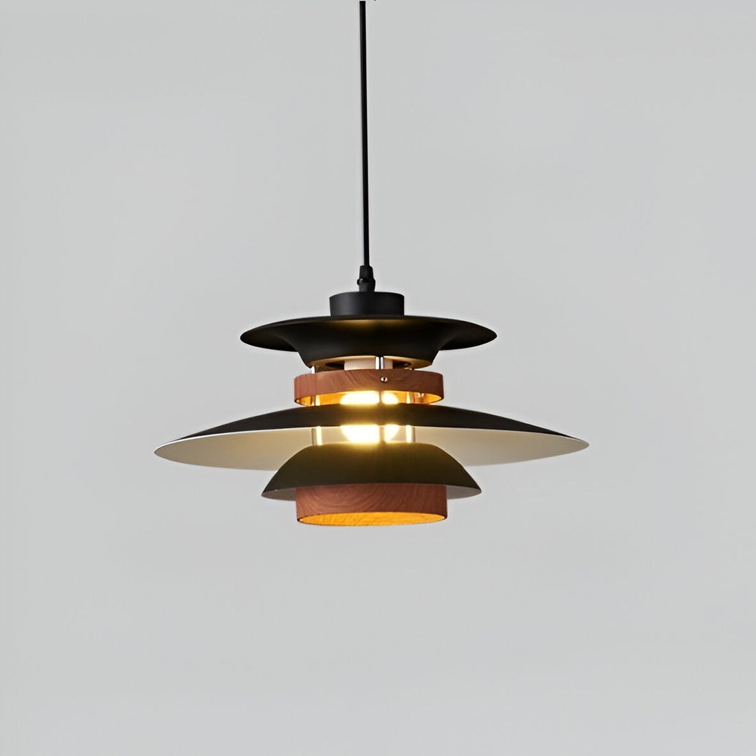 Nordic hanglamp met houtaccent