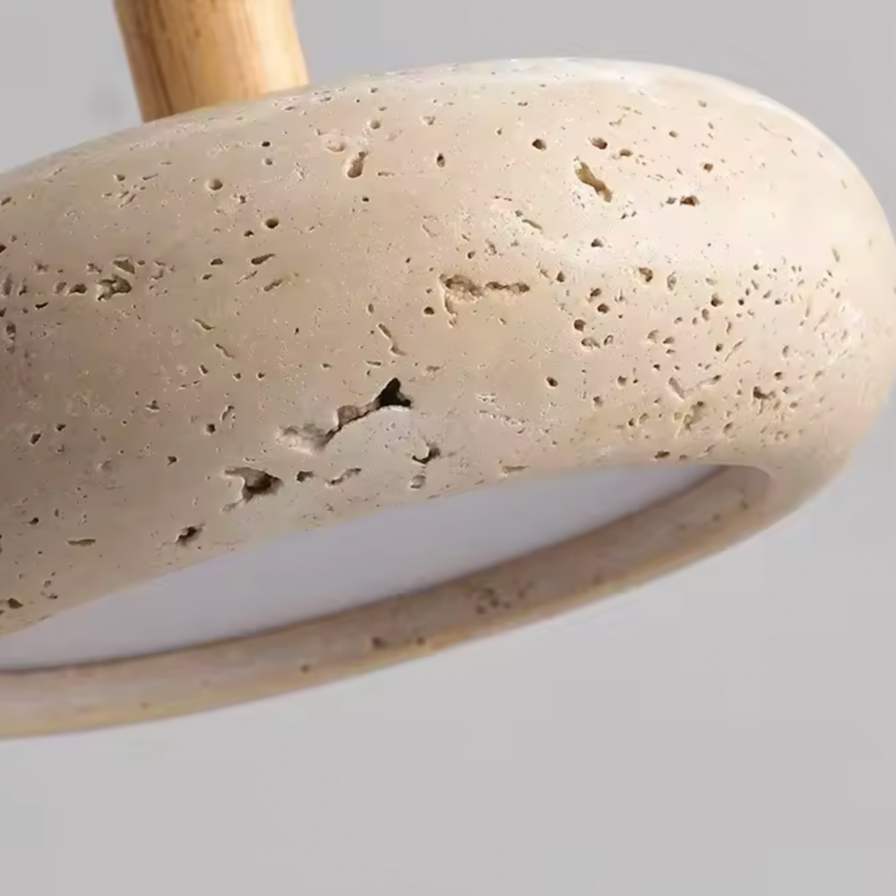 Lampa wisząca z trawertynu nordyckiego