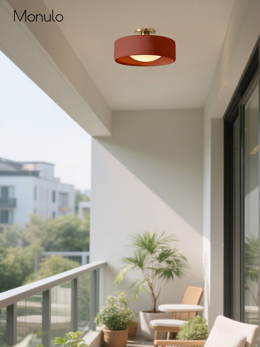 Nowoczesna porcelanowa lampa sufitowa montowana na płasko