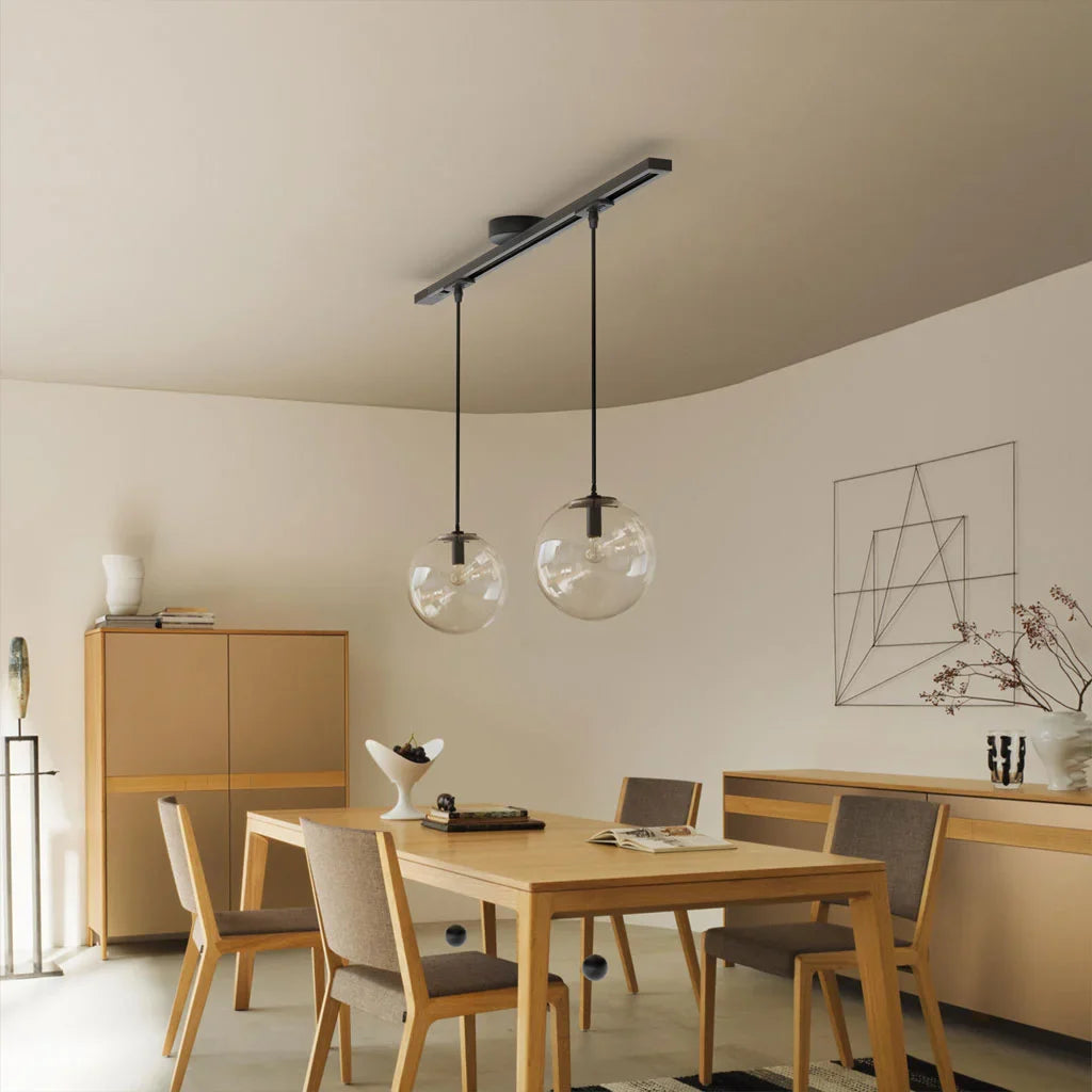 Verstelbare plafondrailhouder voor hanglamp