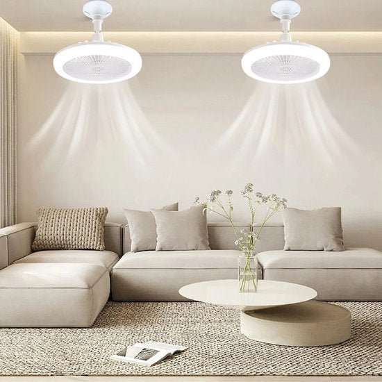 Sufitowa lampa LED z wentylatorem i pilotem zdalnego sterowania