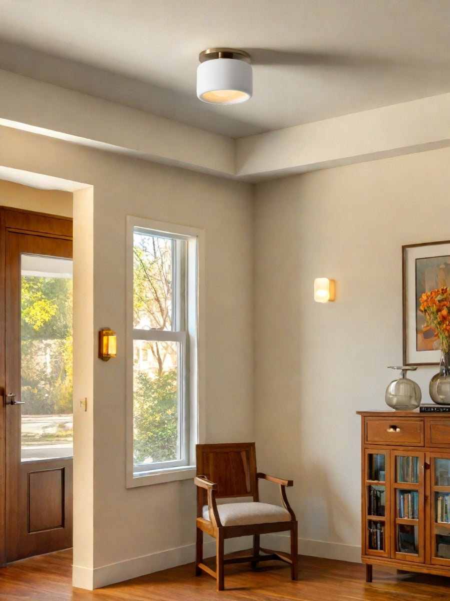 Nowoczesna porcelanowa lampa sufitowa montowana na płasko