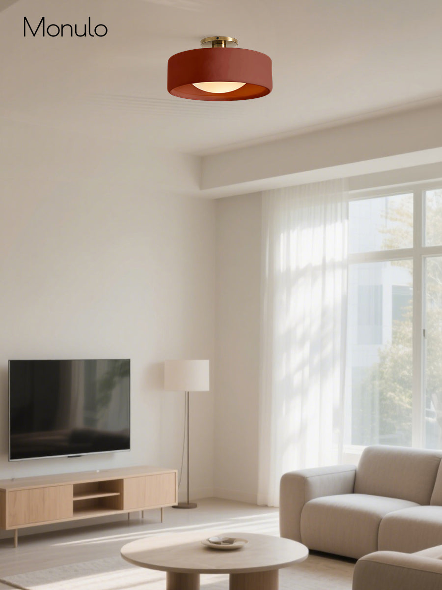 Nowoczesna porcelanowa lampa sufitowa montowana na płasko