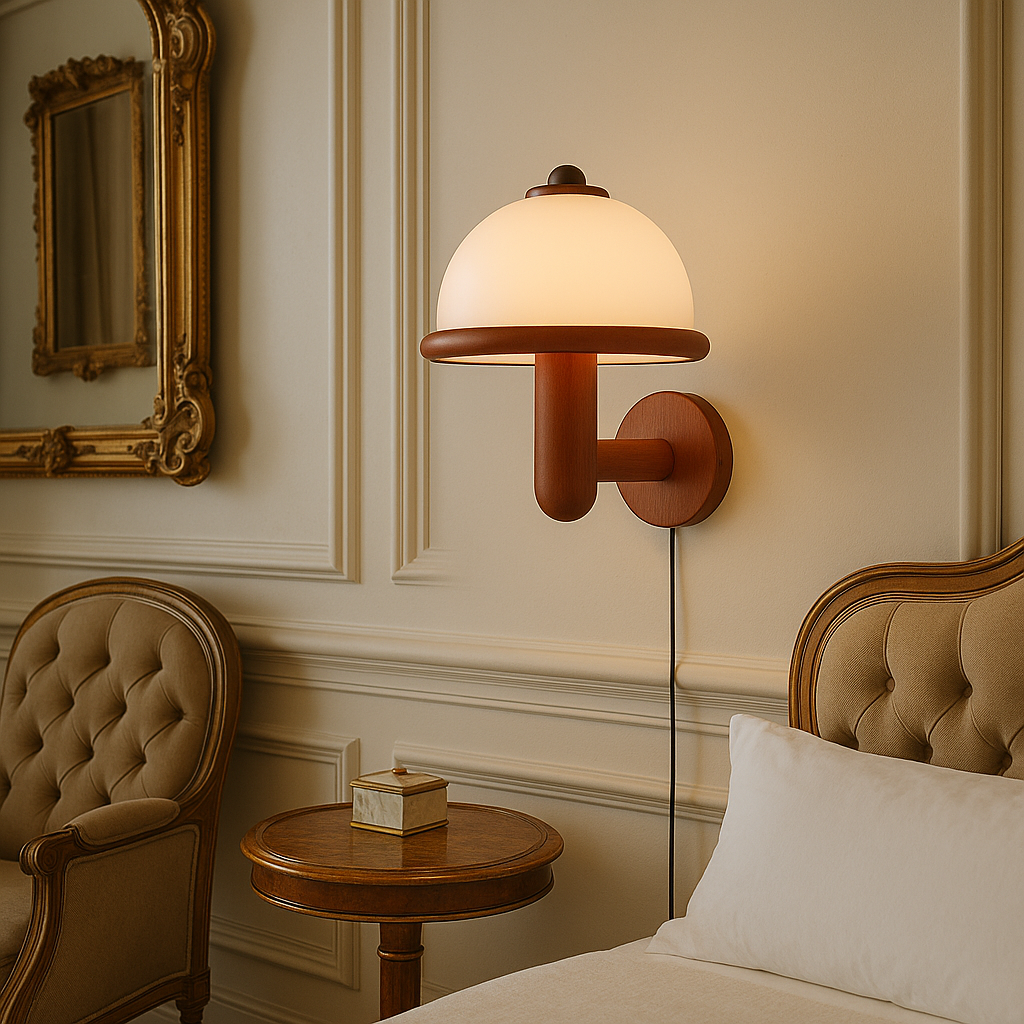 Kinkiet w kształcie grzyba retro