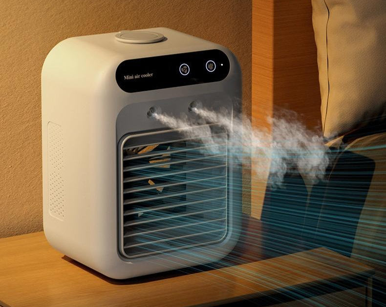 Portable mini air cooler with front outlet