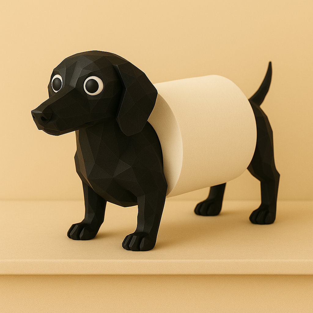 Animal-shaped toilet paper holder