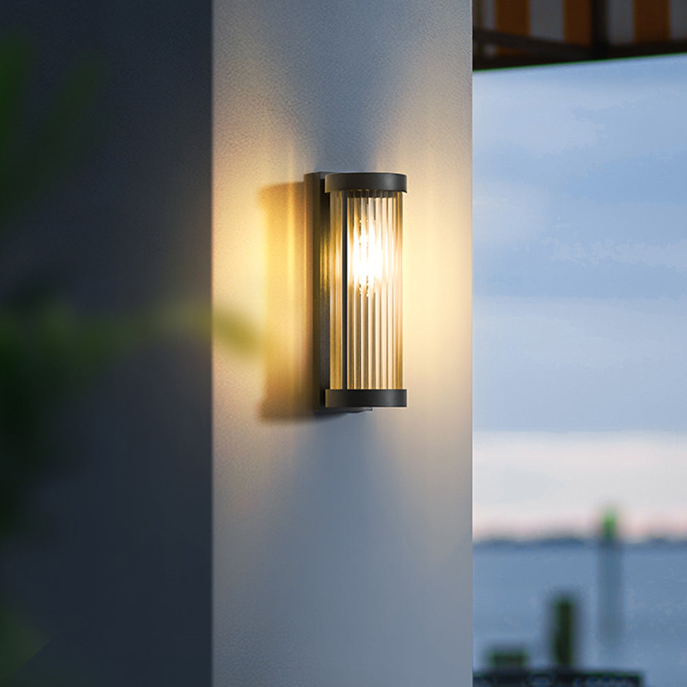 Buiten LED-zonne-energie wandlamp met lichtuitstraling omhoog en omlaag