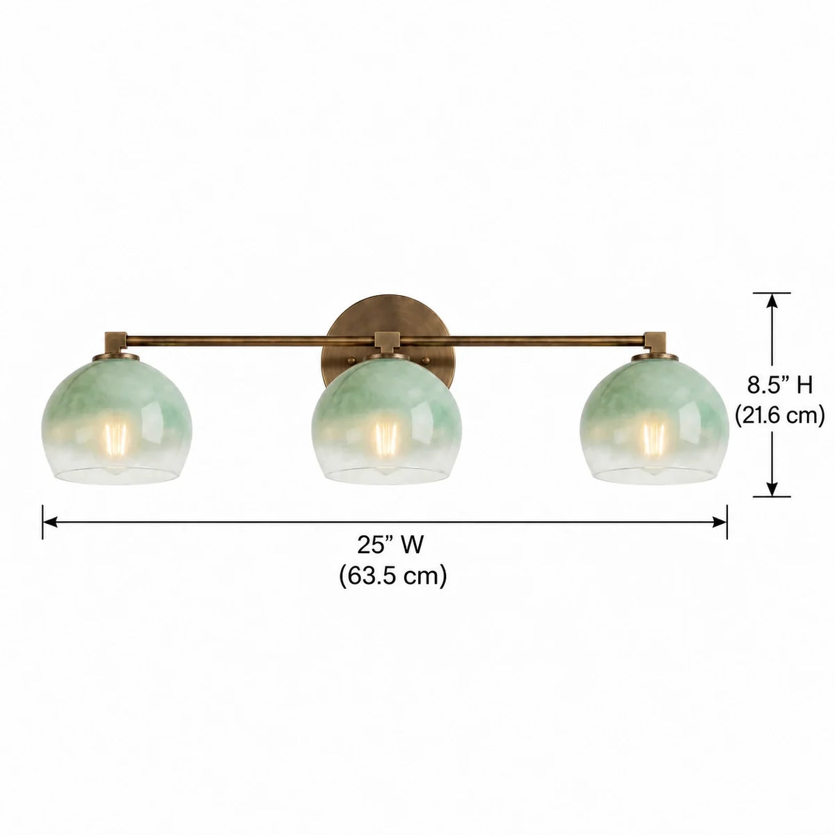 Moderne glazen badkamerwandlamp