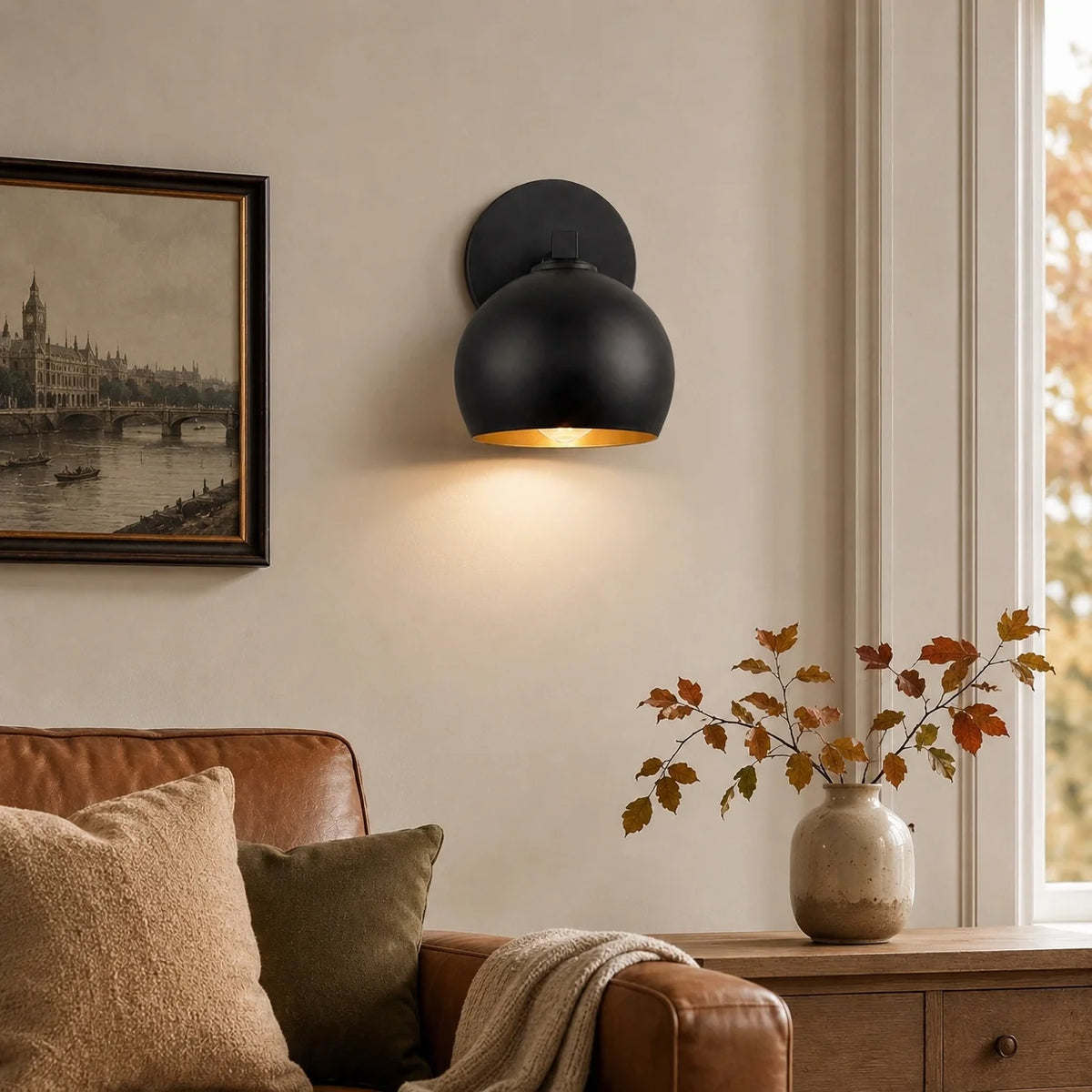 Moderne glazen badkamerwandlamp