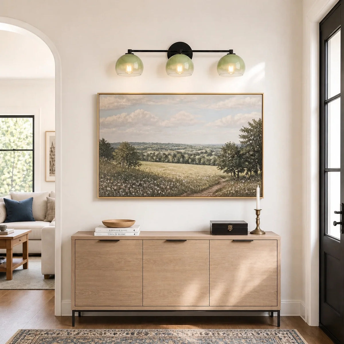 Moderne glazen badkamerwandlamp