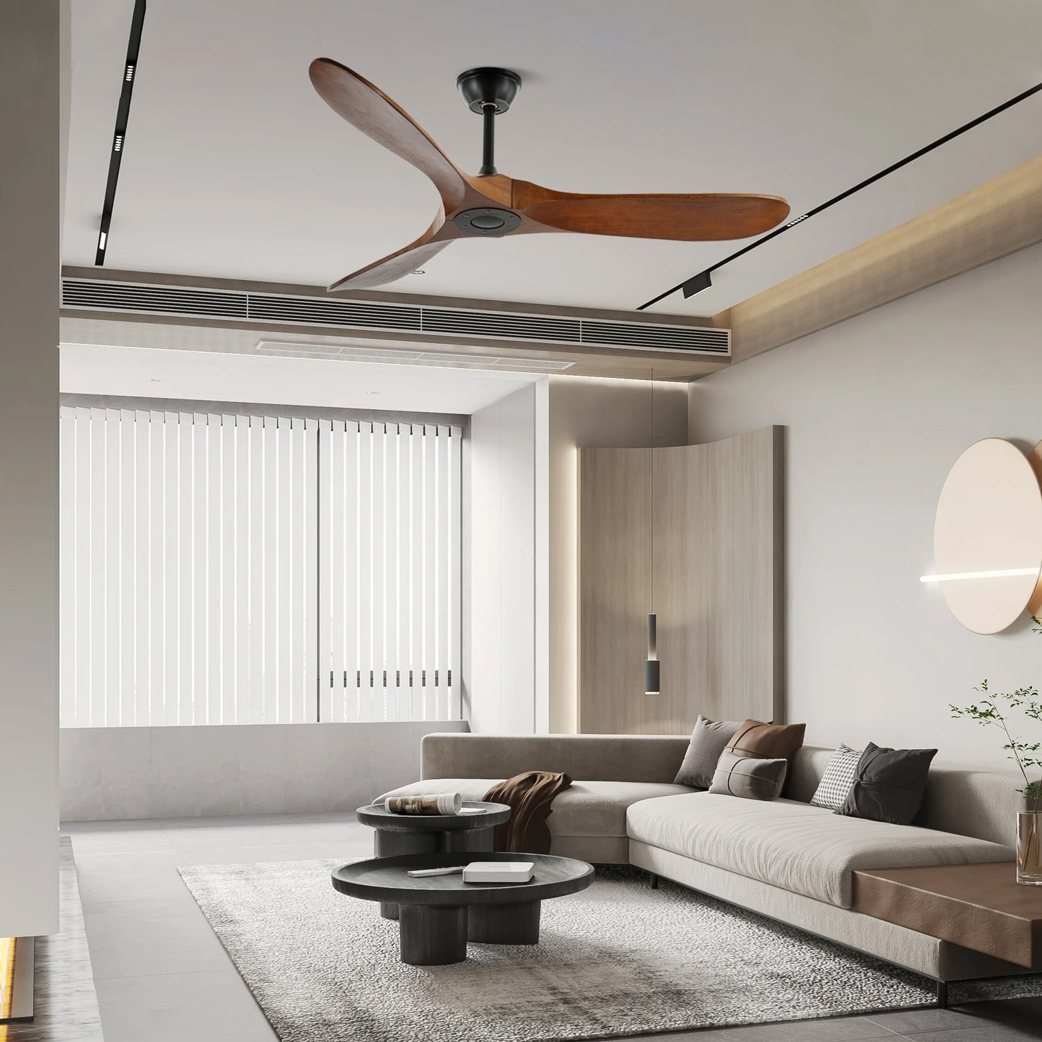 Modern wooden ceiling fan