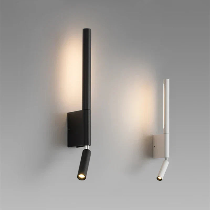 LED-wandlamp met verticaal paneel en verstelbare arm