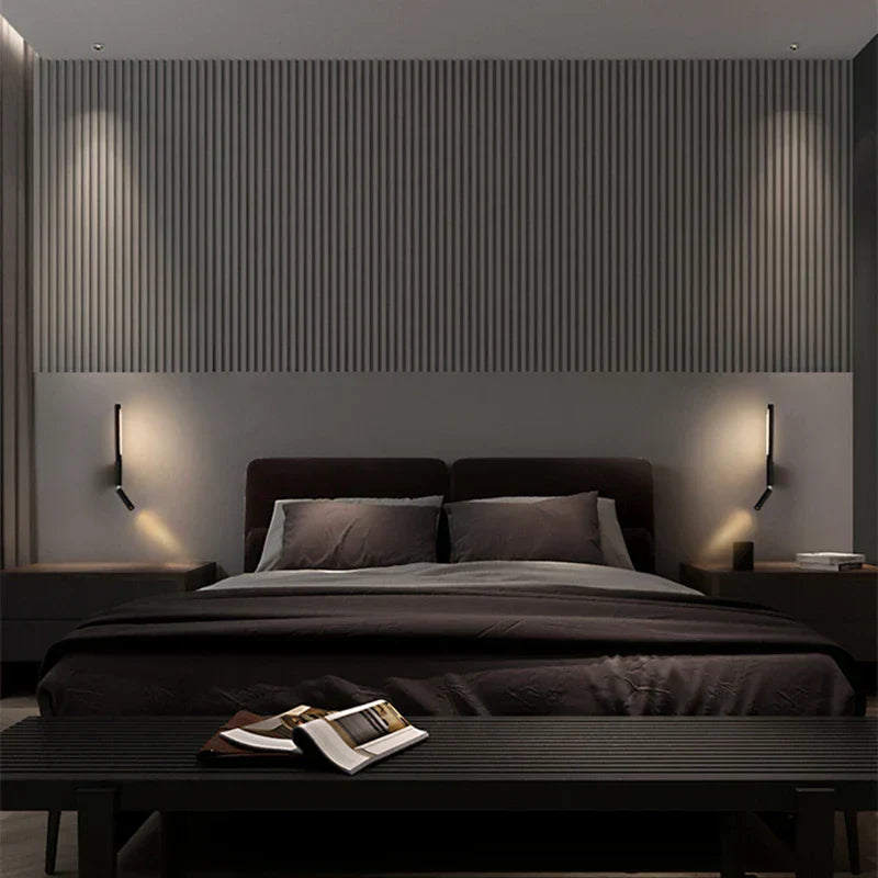 LED-wandlamp met verticaal paneel en verstelbare arm