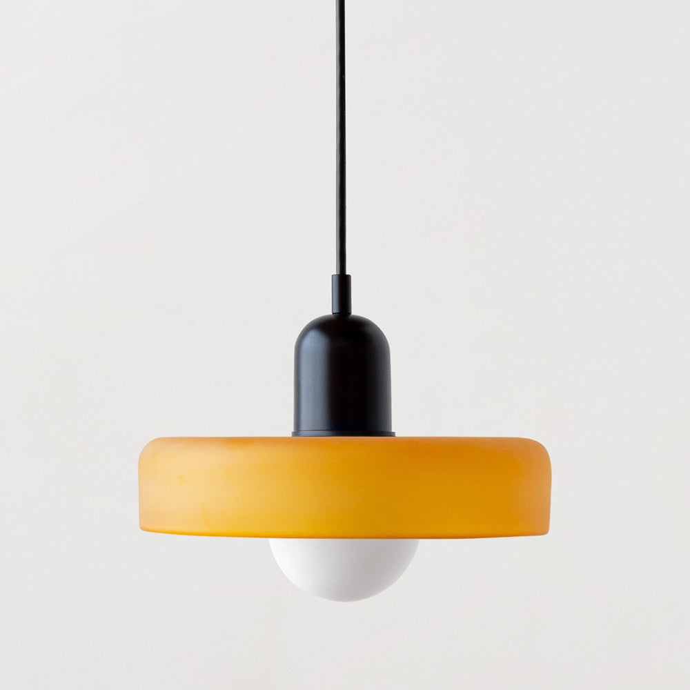 Kolorowa szklana lampa wisząca w stylu Bauhaus