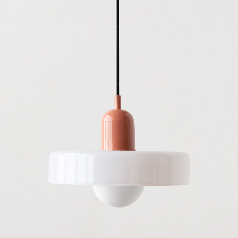 Kolorowa szklana lampa wisząca w stylu Bauhaus