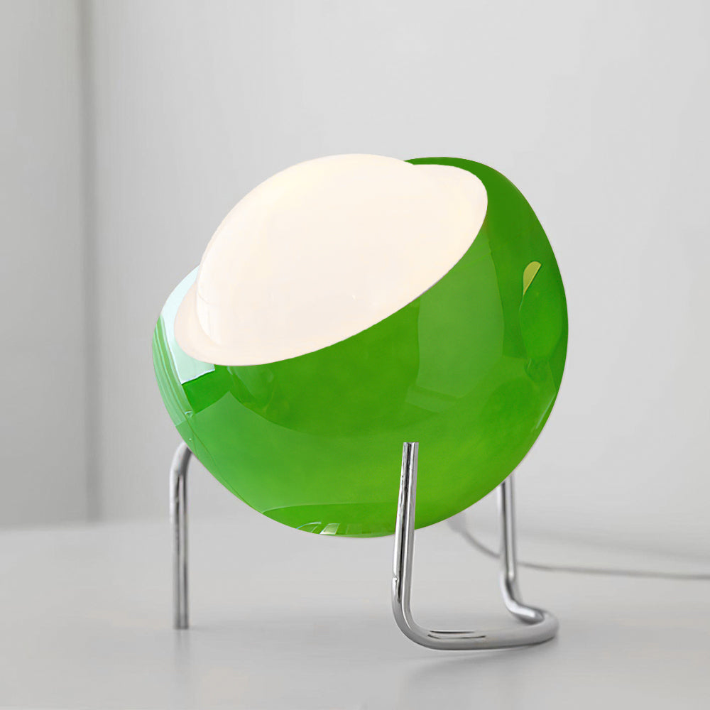 Nowoczesna lampa stołowa Bauhaus ze szkła i metalu