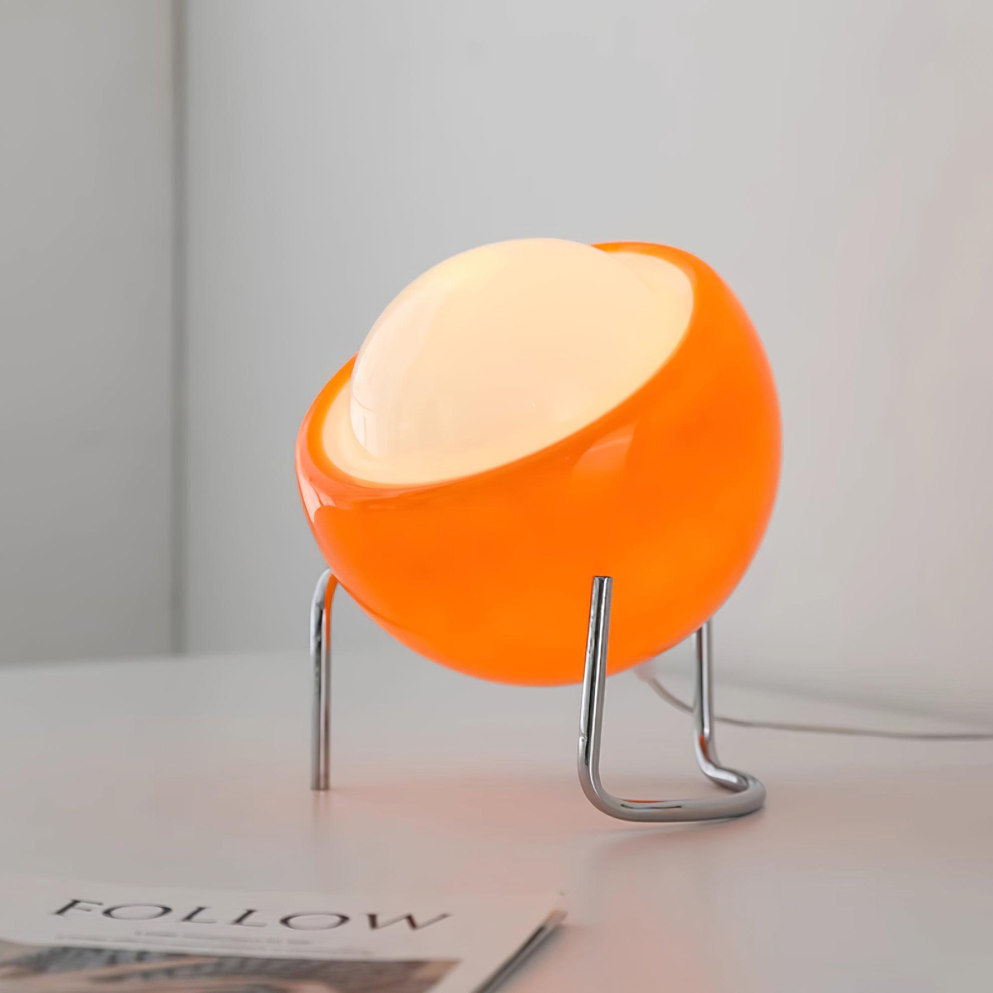 Moderne Bauhaus tafellamp van glas en metaal