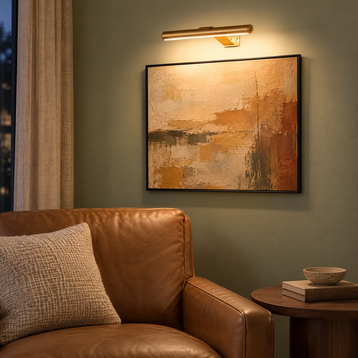 Bezprzewodowa Lampa LED nad Obraz z Montażem Ściennym
