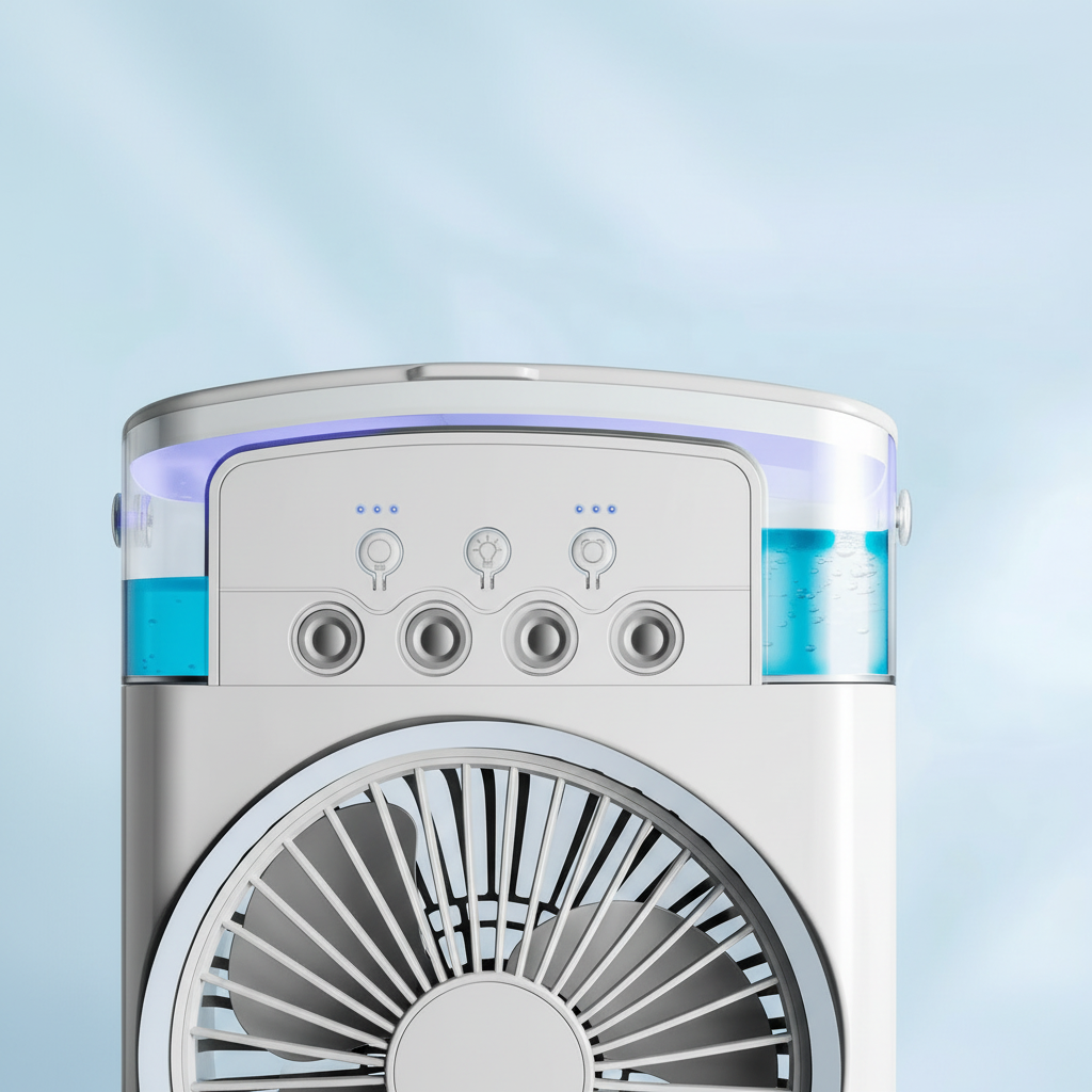Portable mini humidifier with 2-in-1 fan – desktop cooling