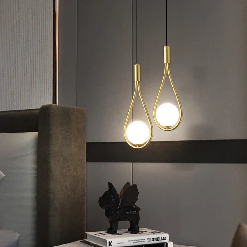 Minimalist LED pendant light with an elongated fixture