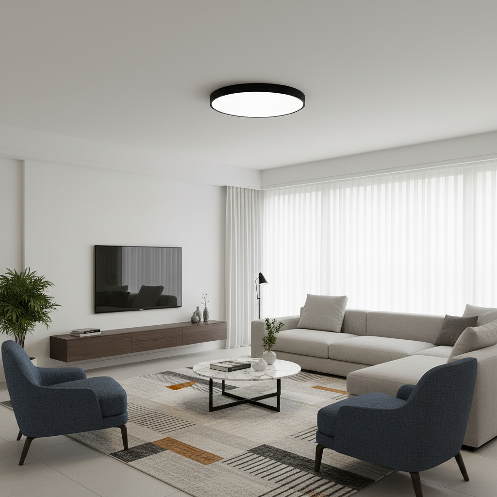 Large ultra-thin round LED ceiling light