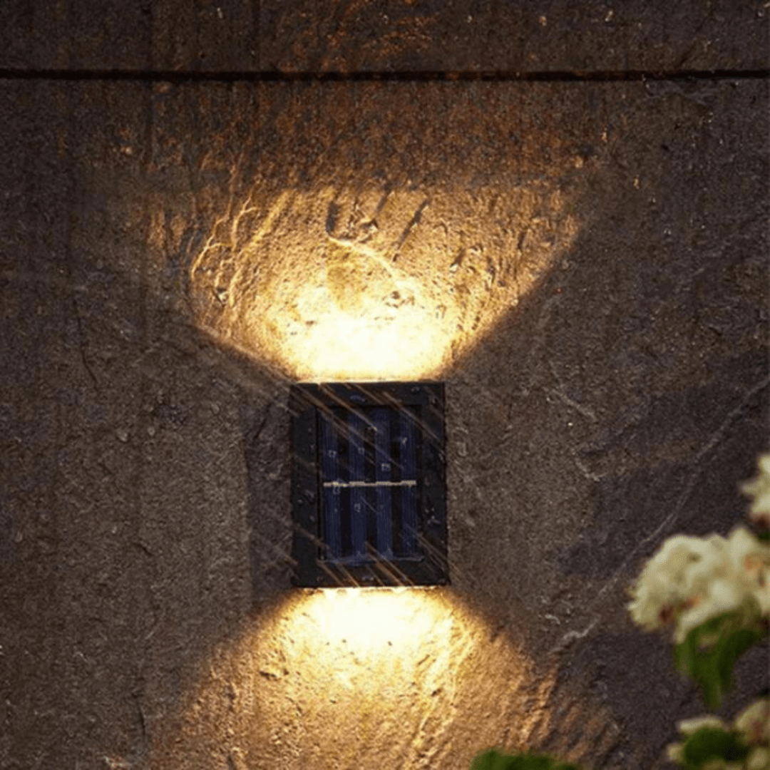 Solarne kinkiety zewnętrzne LED z emisją światła góra dół