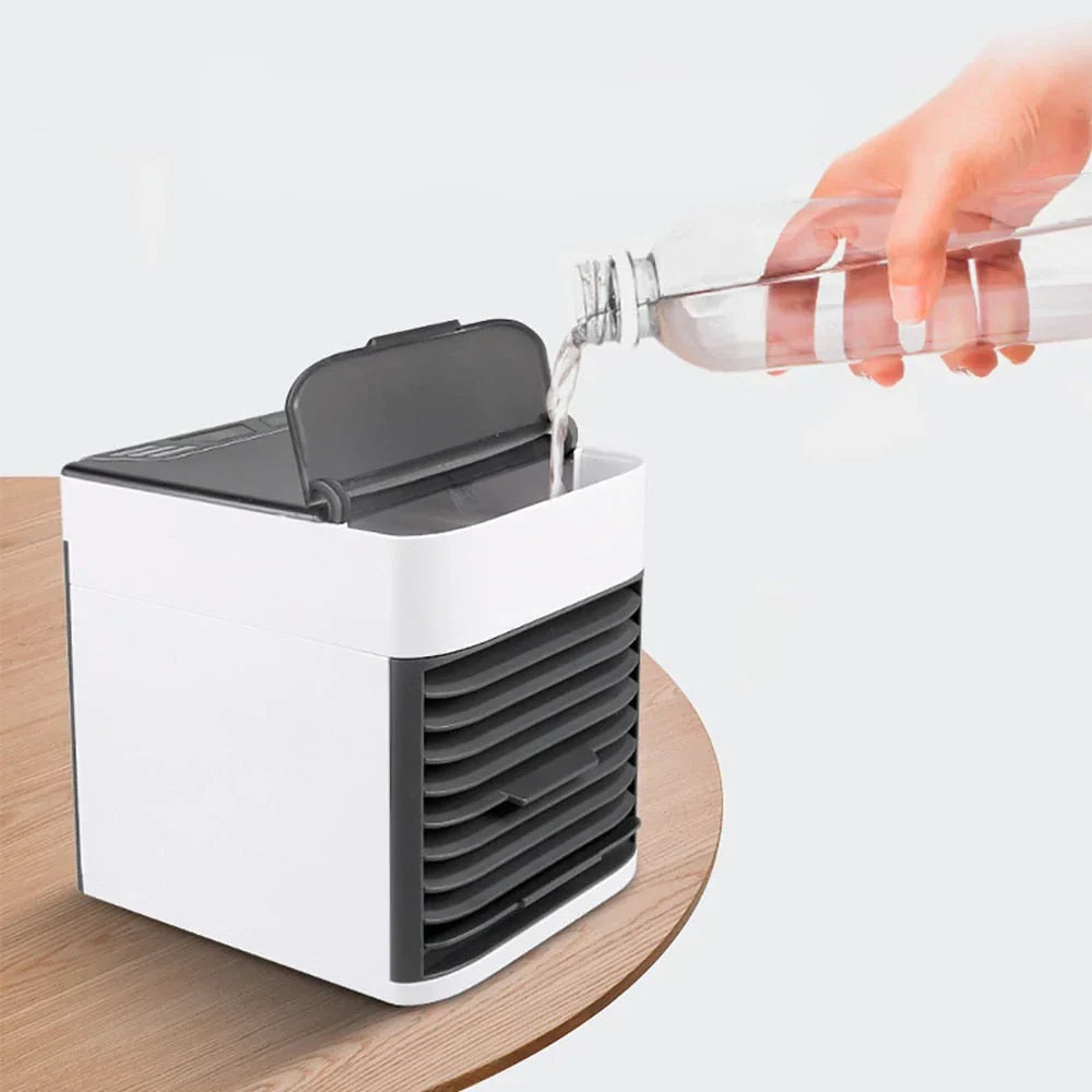 Mini klimatyzer powietrza z wentylatorem i zasilaniem USB